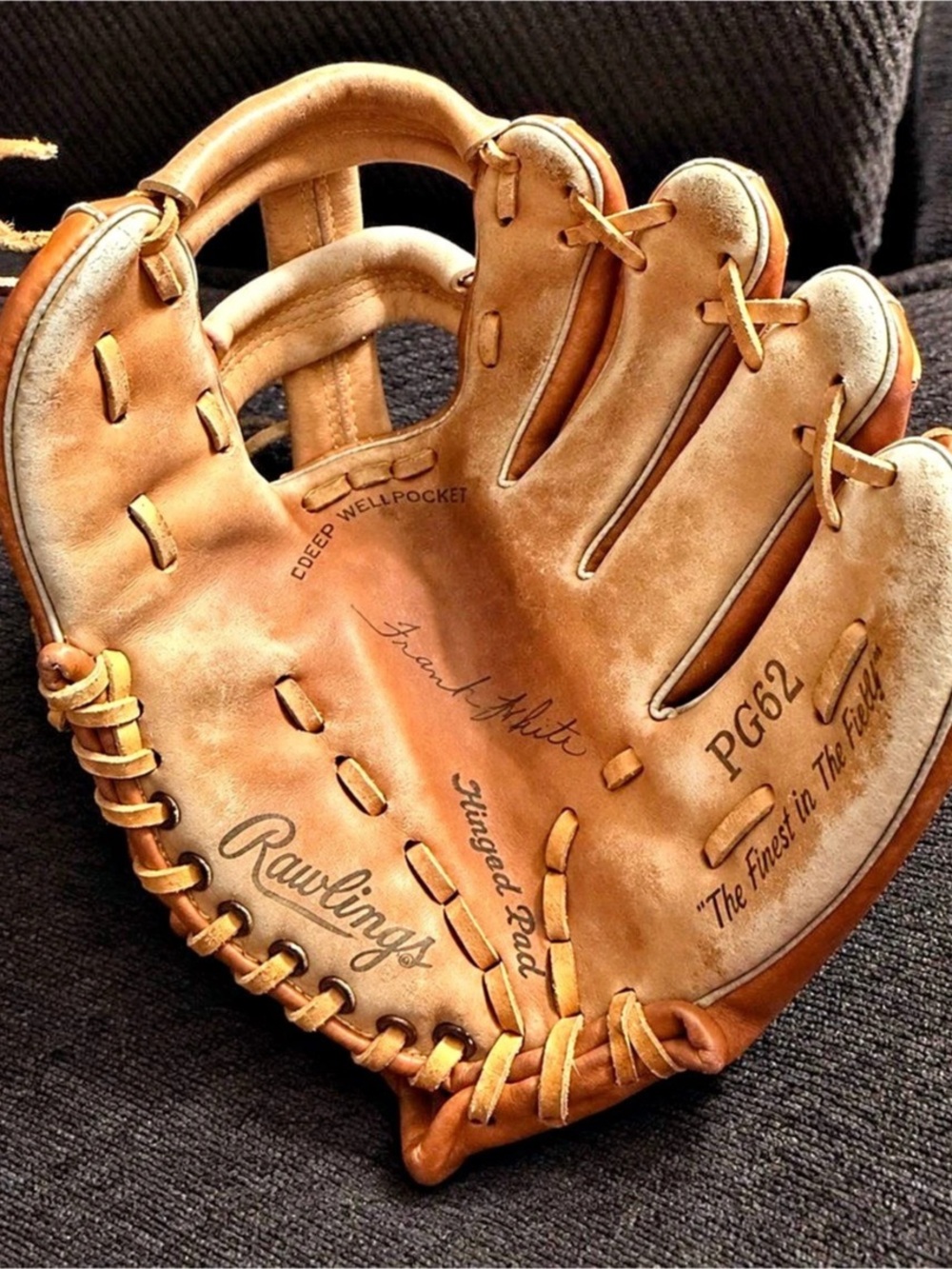 Vintage Rawlings PG62 Frank White Baseball Glove Kansas City Royals